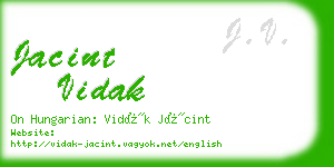 jacint vidak business card